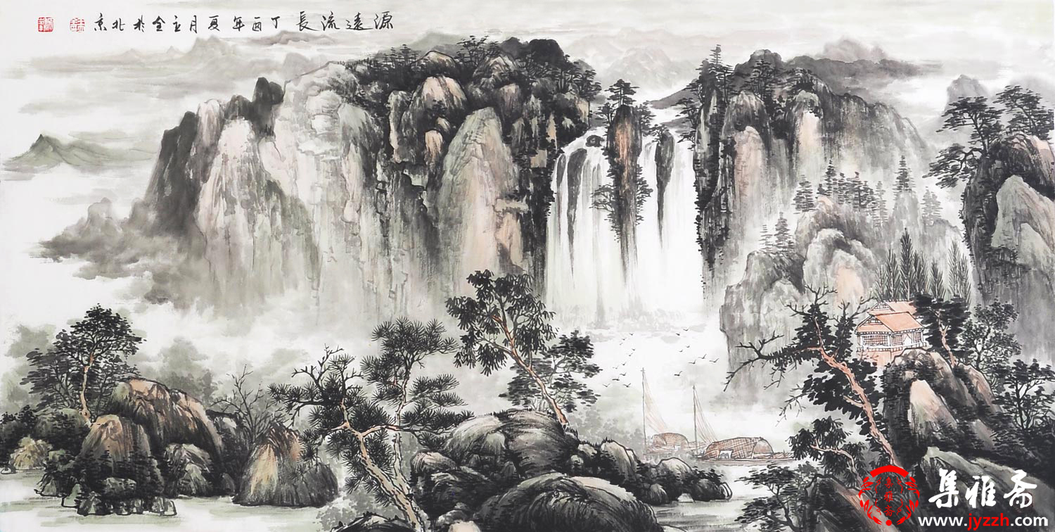 中国山水画作者及作品图片